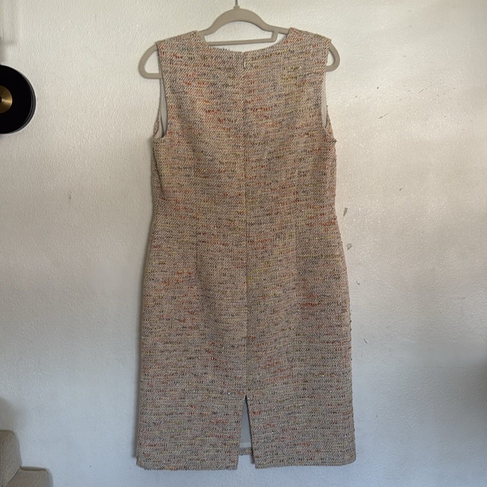 St.‎ John Eyelash Tweed V-neck Wool-blend Sheath Dress Work Career - Picture 7 of 11